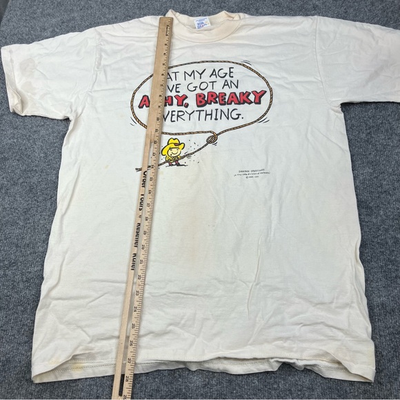 Vintage 1990's Tshirt Men’s large Shoebox Greetings Jerzees white at my age I’ve - Picture 4 of 10
